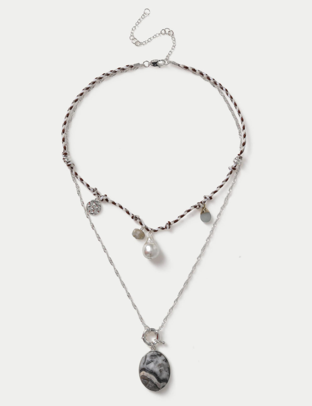 M&S cord multirow necklace (British brand)