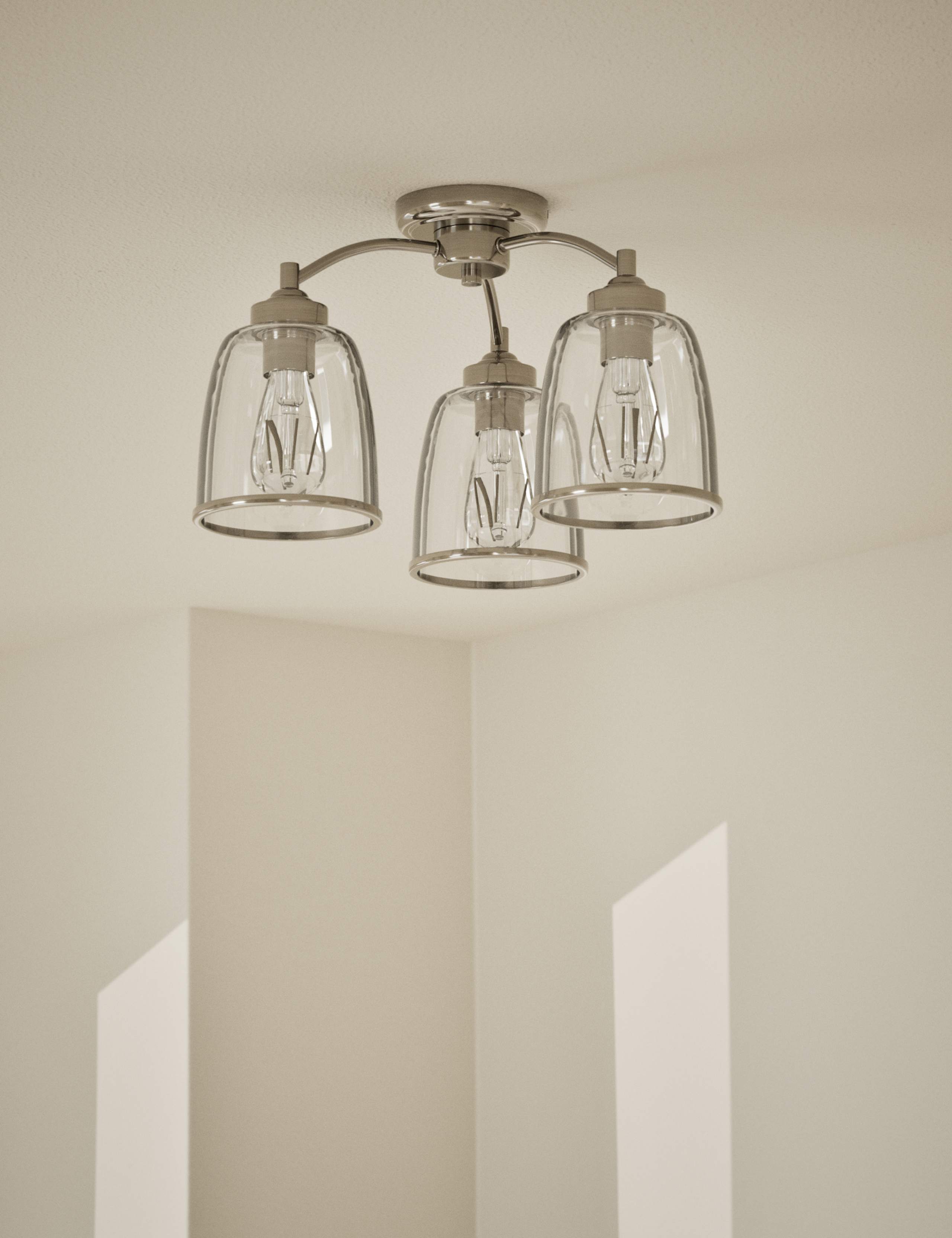 Core multi flush ceiling light antique brass finish, UK version