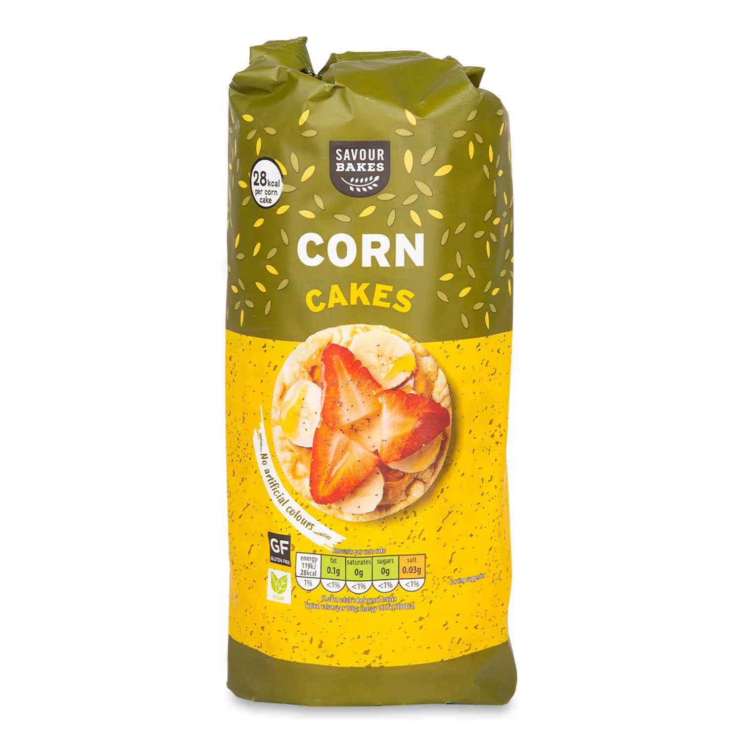 Puffed corn cakes with sea salt, imported from the UK