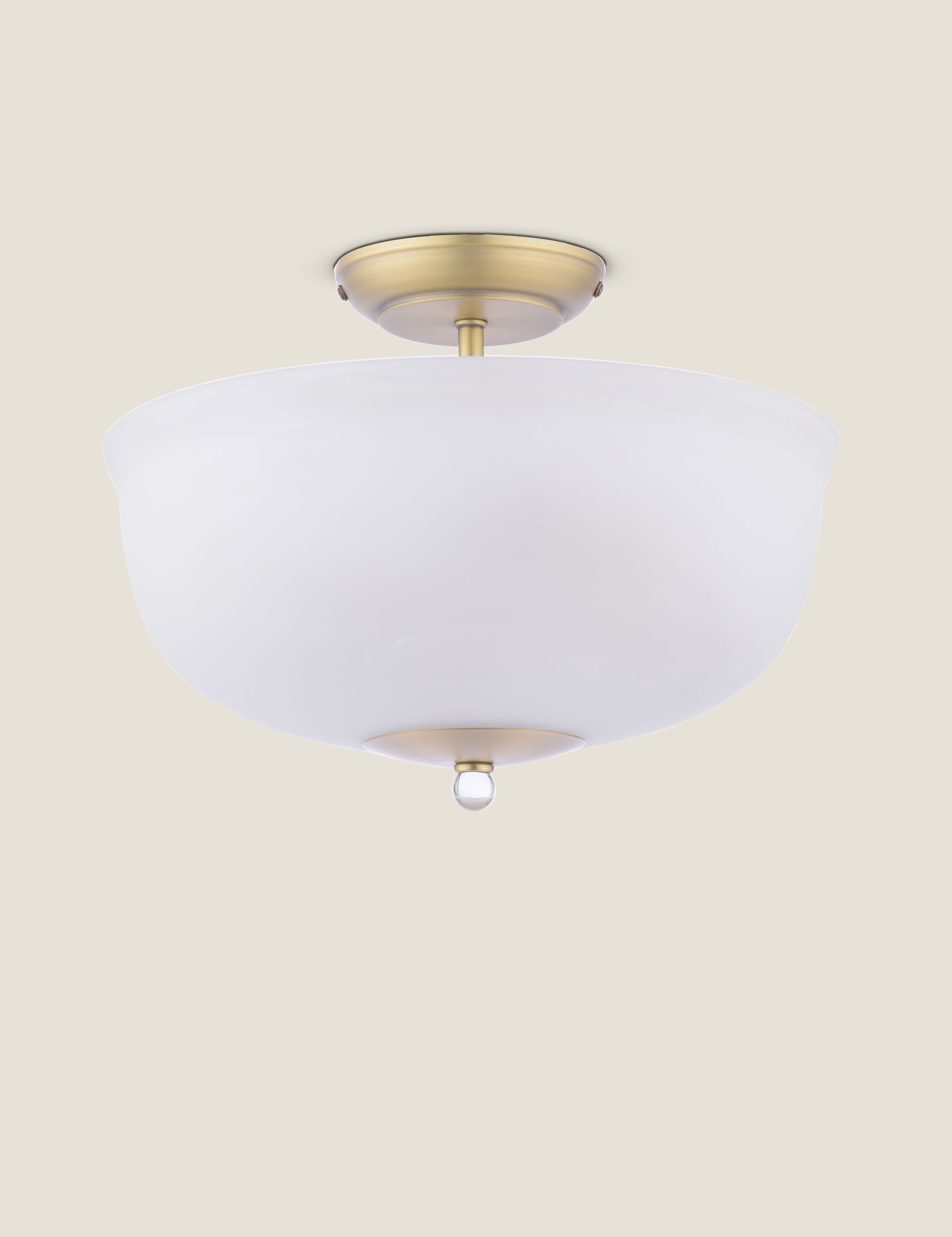 Laura Ashley Cossington glass semi flush ceiling light, UK version