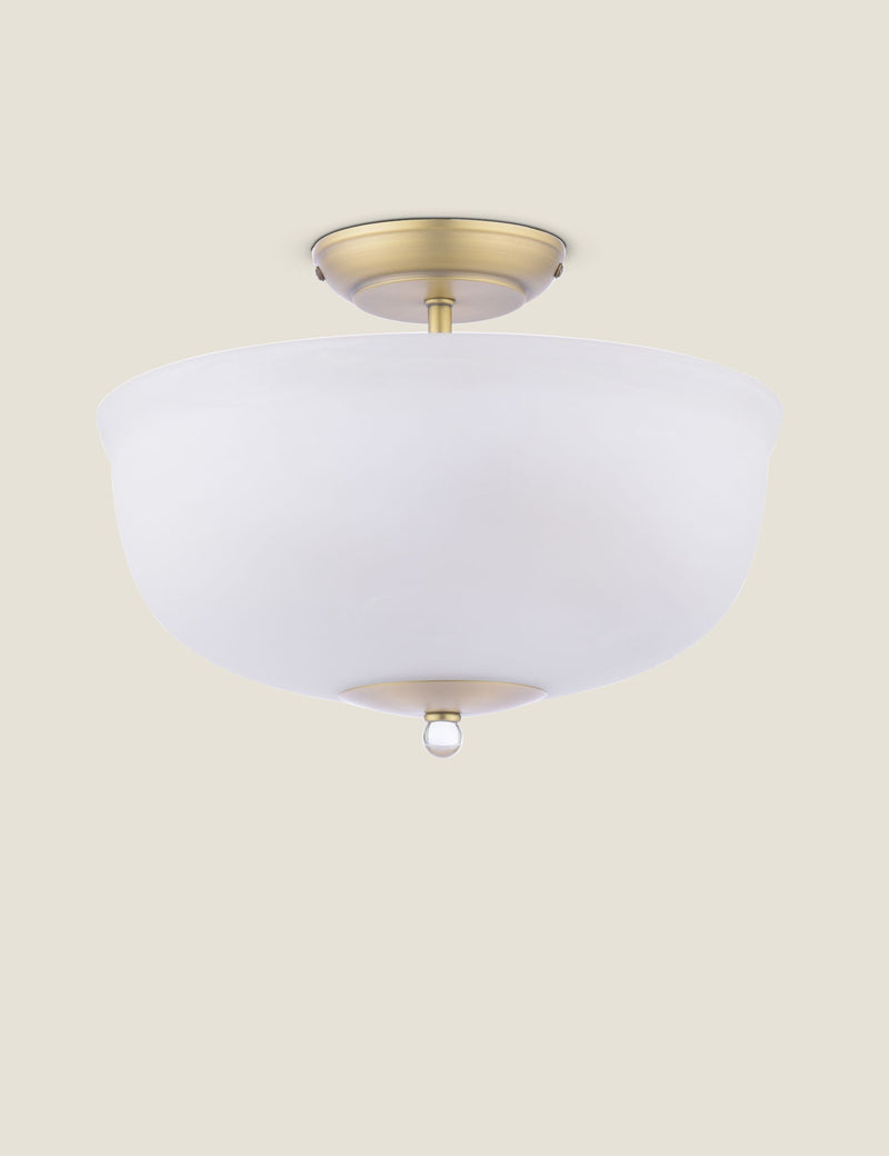 Laura Ashley Cossington glass semi flush ceiling light, UK version