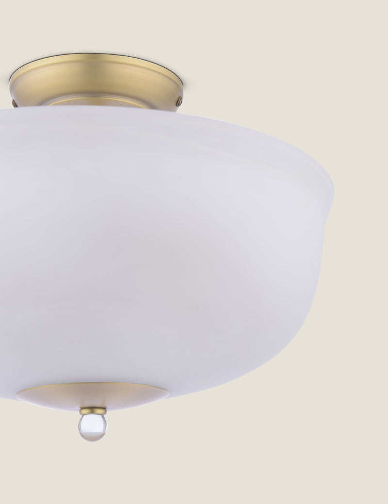 Laura Ashley Cossington glass semi flush ceiling light, UK version