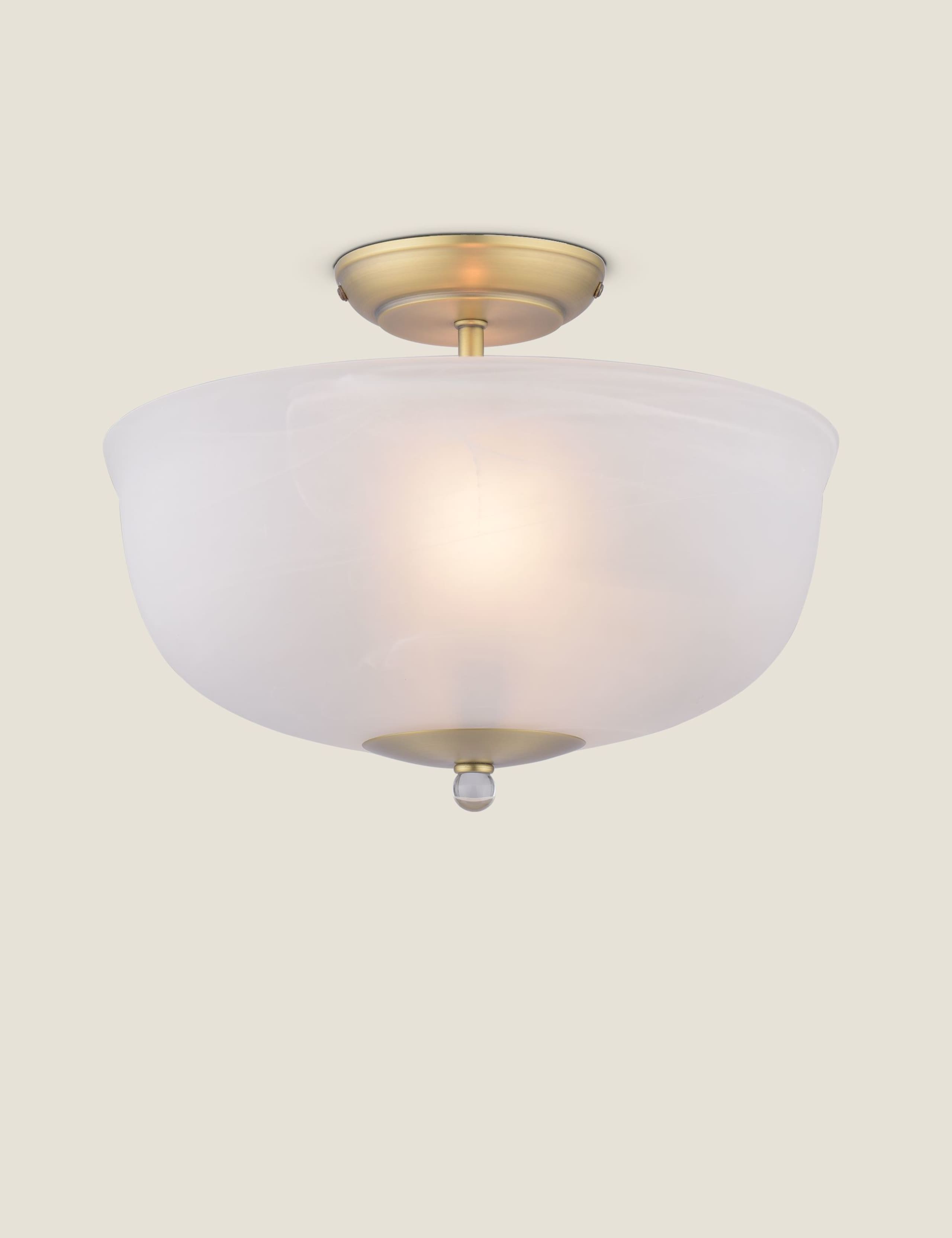 Laura Ashley Cossington glass semi flush ceiling light, UK version