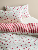 Cotton Blend Cherries Reversible Bedding Set