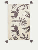 Elephant bath mat with cotton blend and non-slip backing - British product