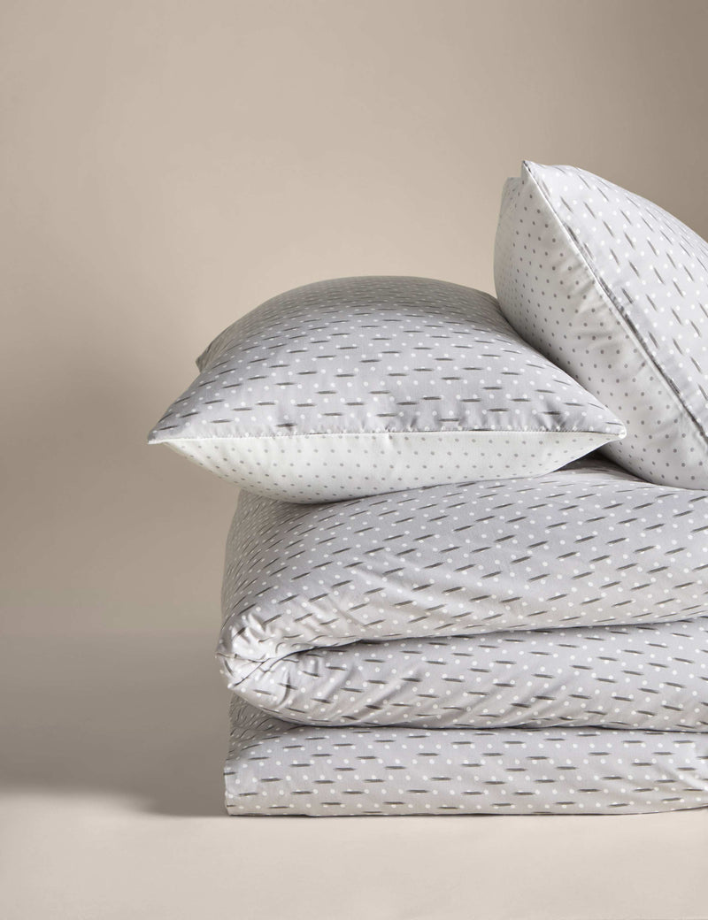 Cotton blend geometric bedding set, UK version