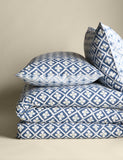 Cotton blend geometric tile bedding set, UK version