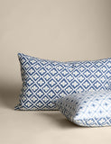 Cotton blend geometric tile bedding set, UK version
