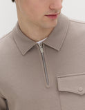 M&S cotton blend pique half zip top - British product