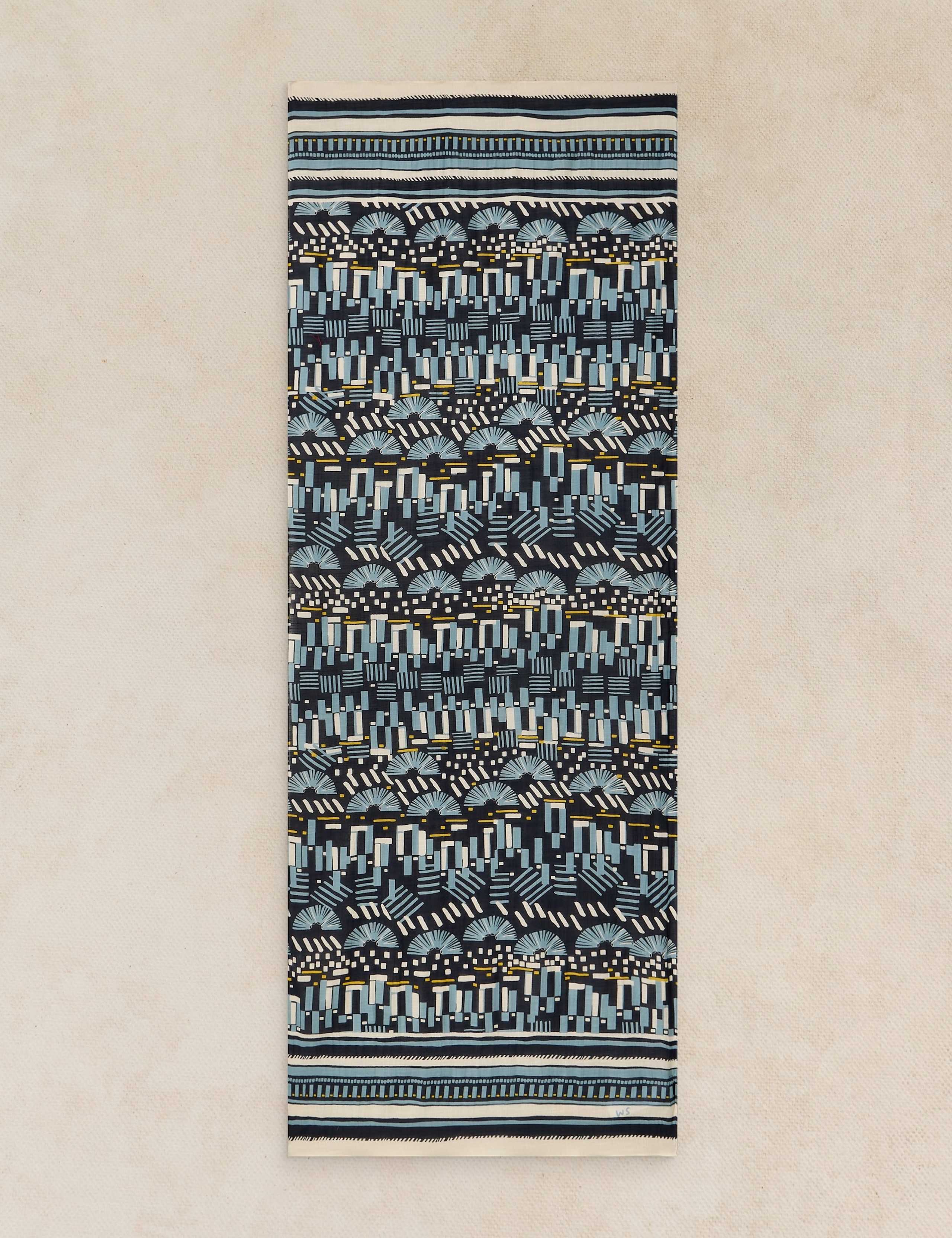 White Stuff printed cotton blend scarf, UK version