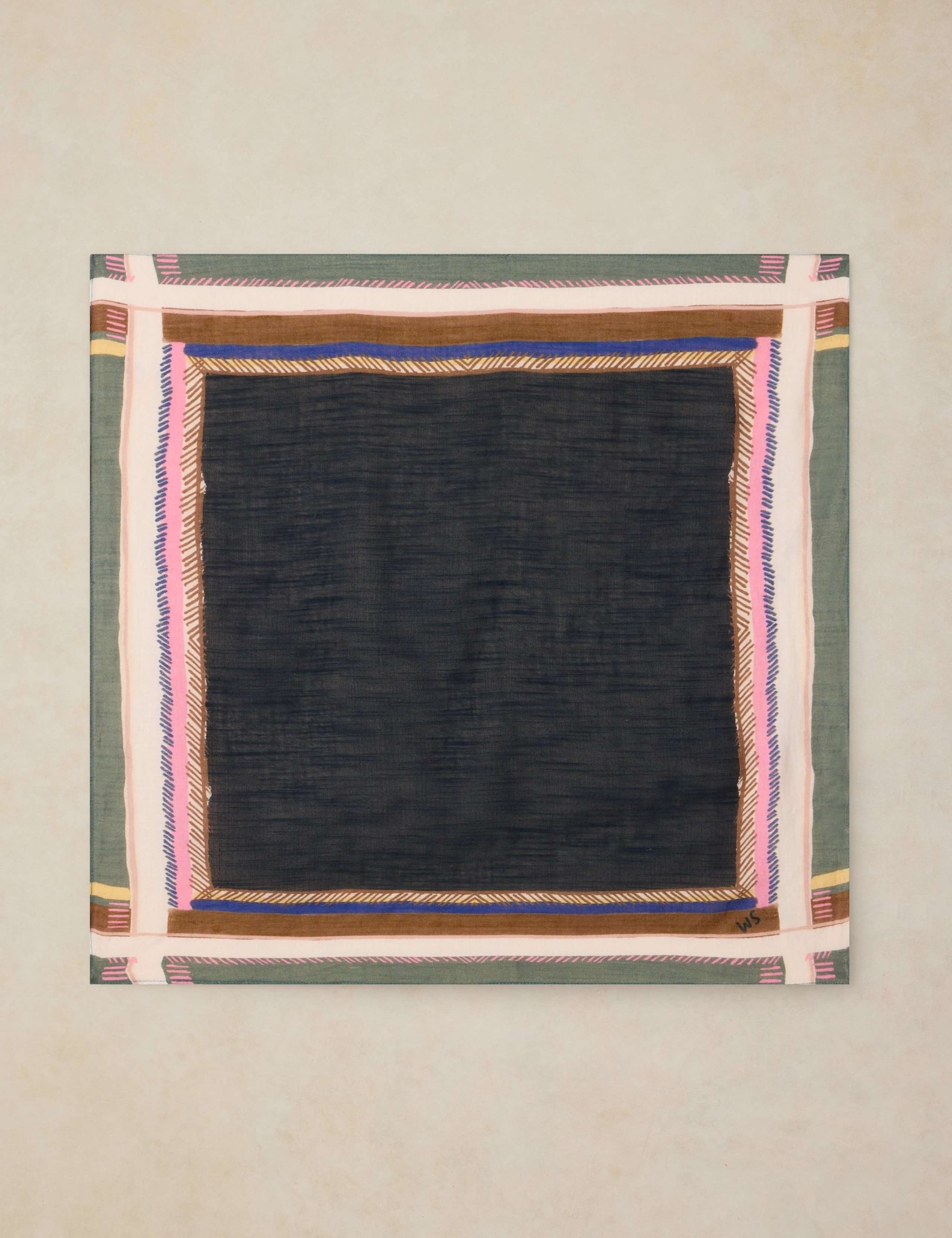 White Stuff square printed cotton blend scarf - British product