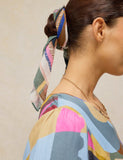 White Stuff square printed cotton blend scarf - British product