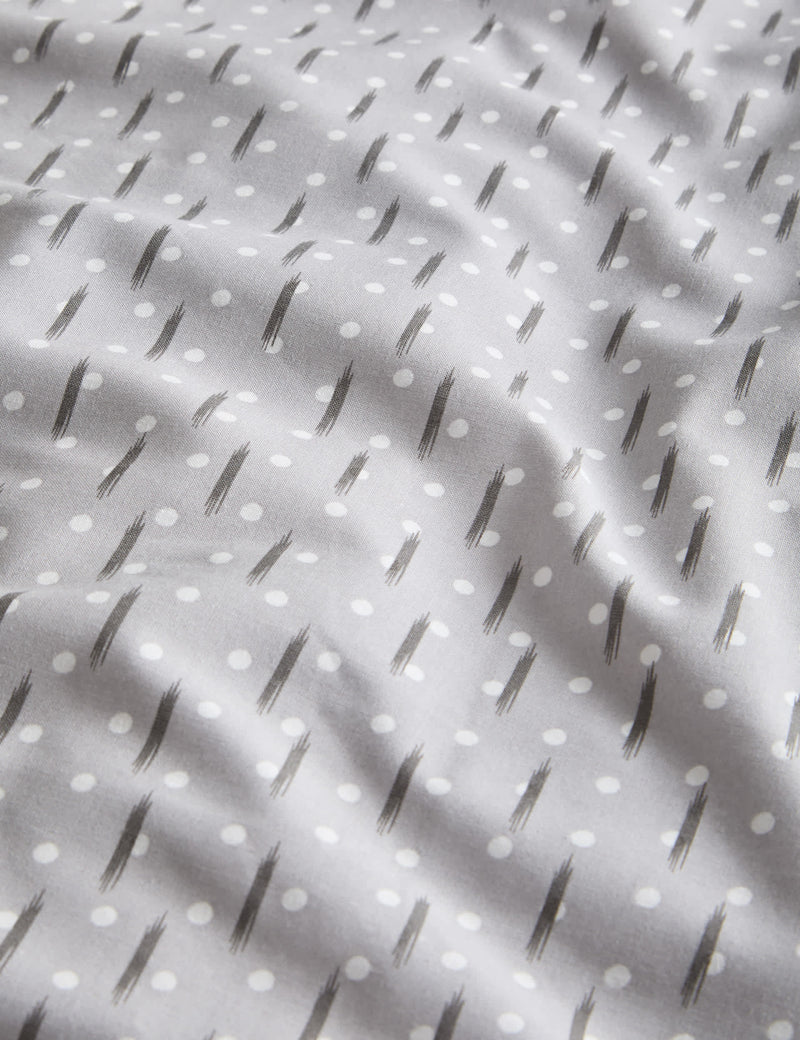 Cotton blend spotty reversible bedding set - British product