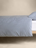 Cotton Blend Striped Bedding Set
