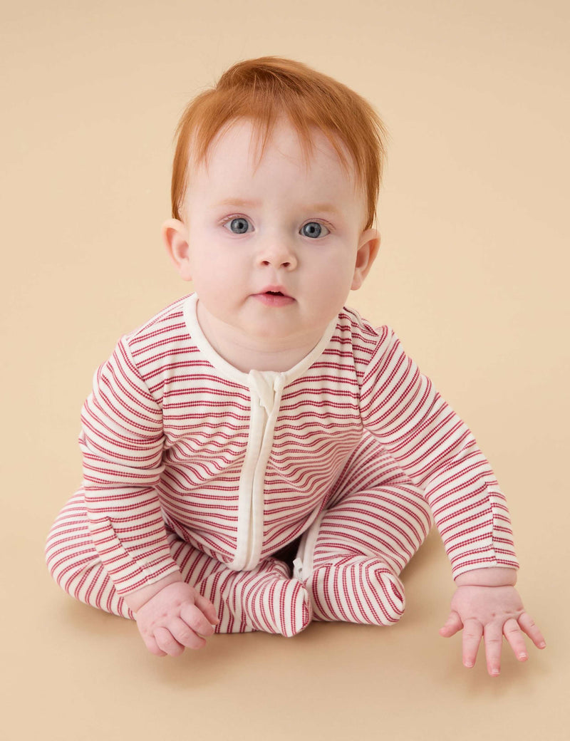 MORI Cotton Blend Zip Sleepsuit 0-24 Mths - British product
