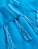 M&S cotton linen striped tassel scarf (British brand)