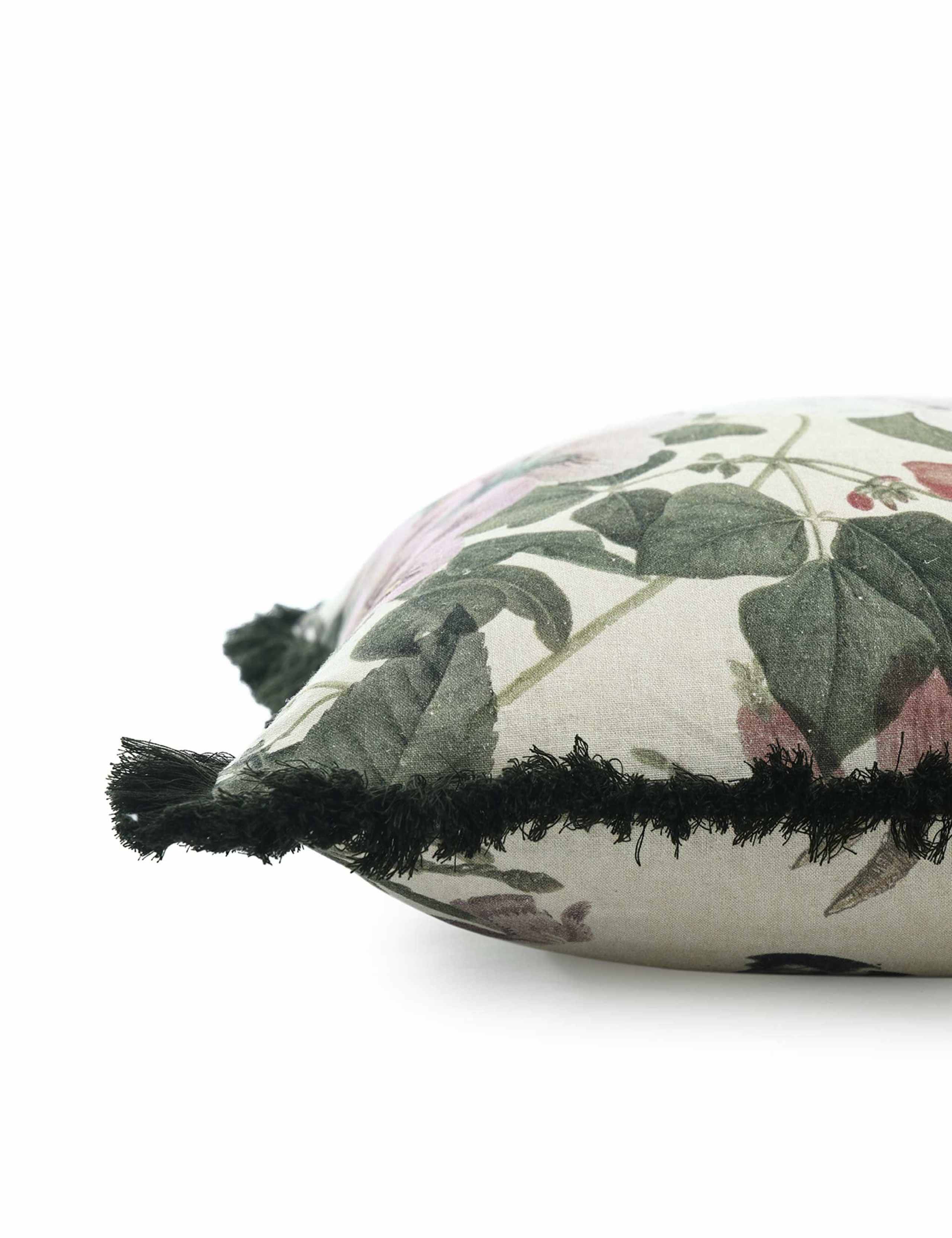 MM Linen Viola bolster cushion in cotton linen, UK version