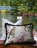 MM Linen Viola bolster cushion in cotton linen, UK version