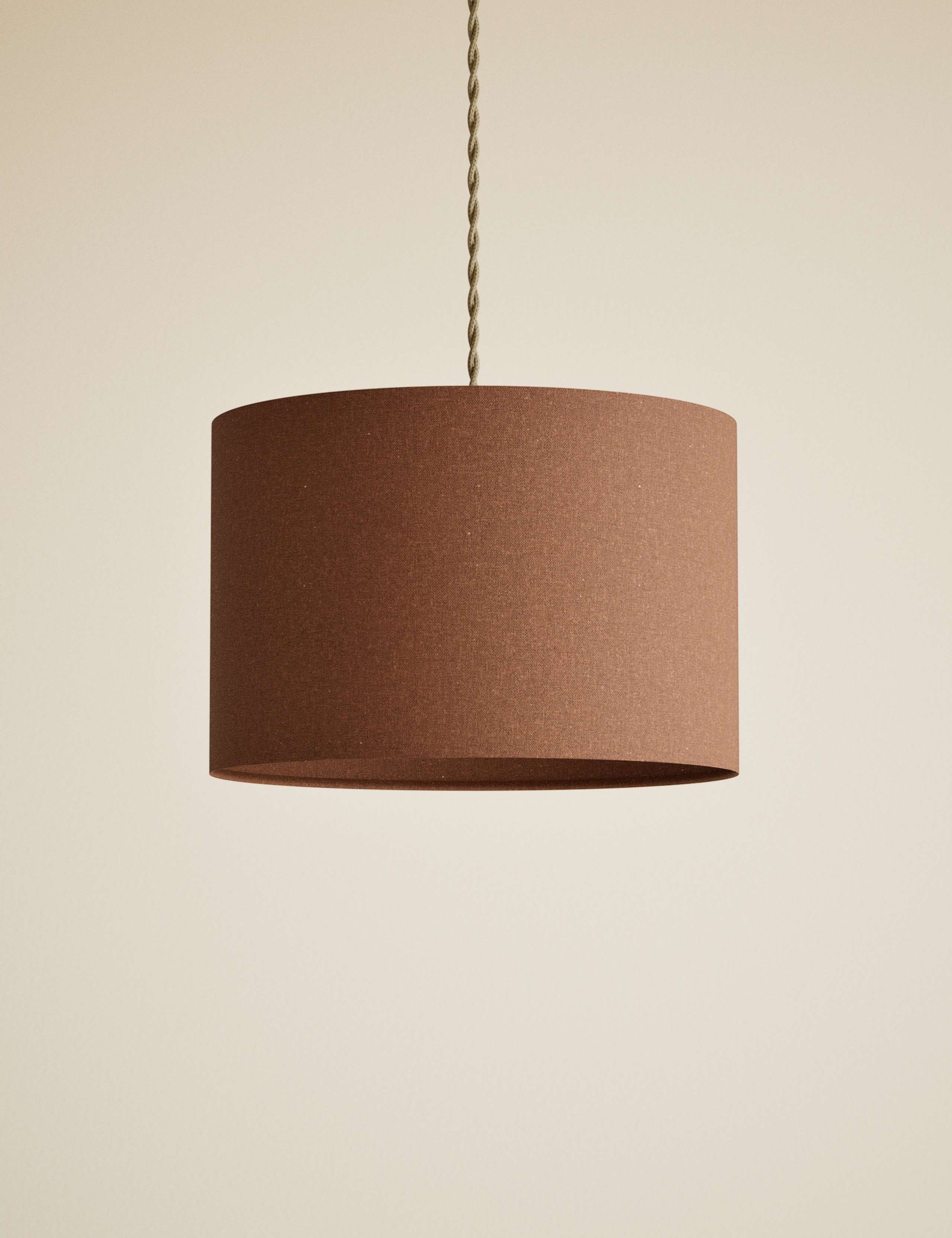 Cotton mix drum light shade 20x30x30cm, UK version