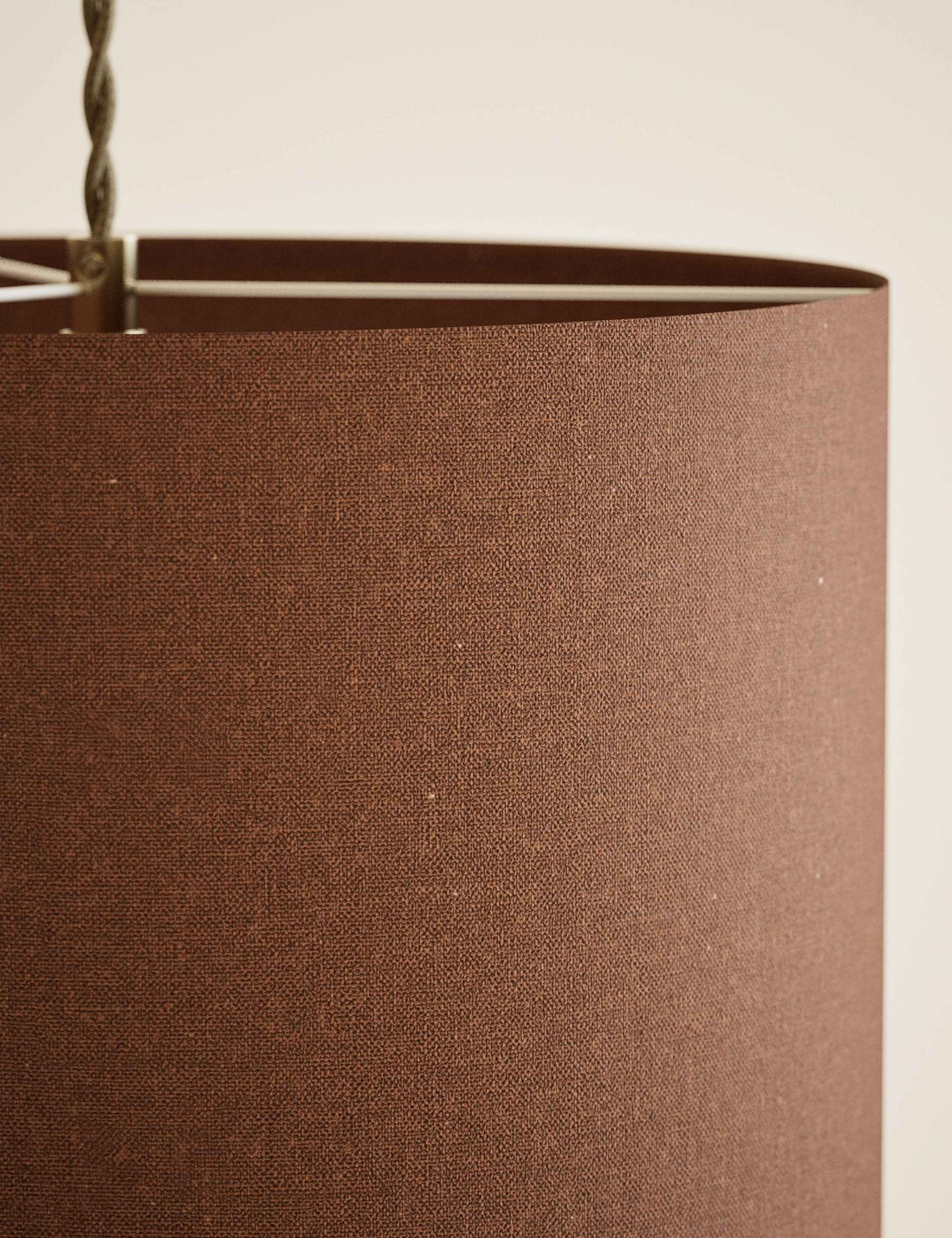 Cotton mix drum light shade 20x30x30cm, UK version