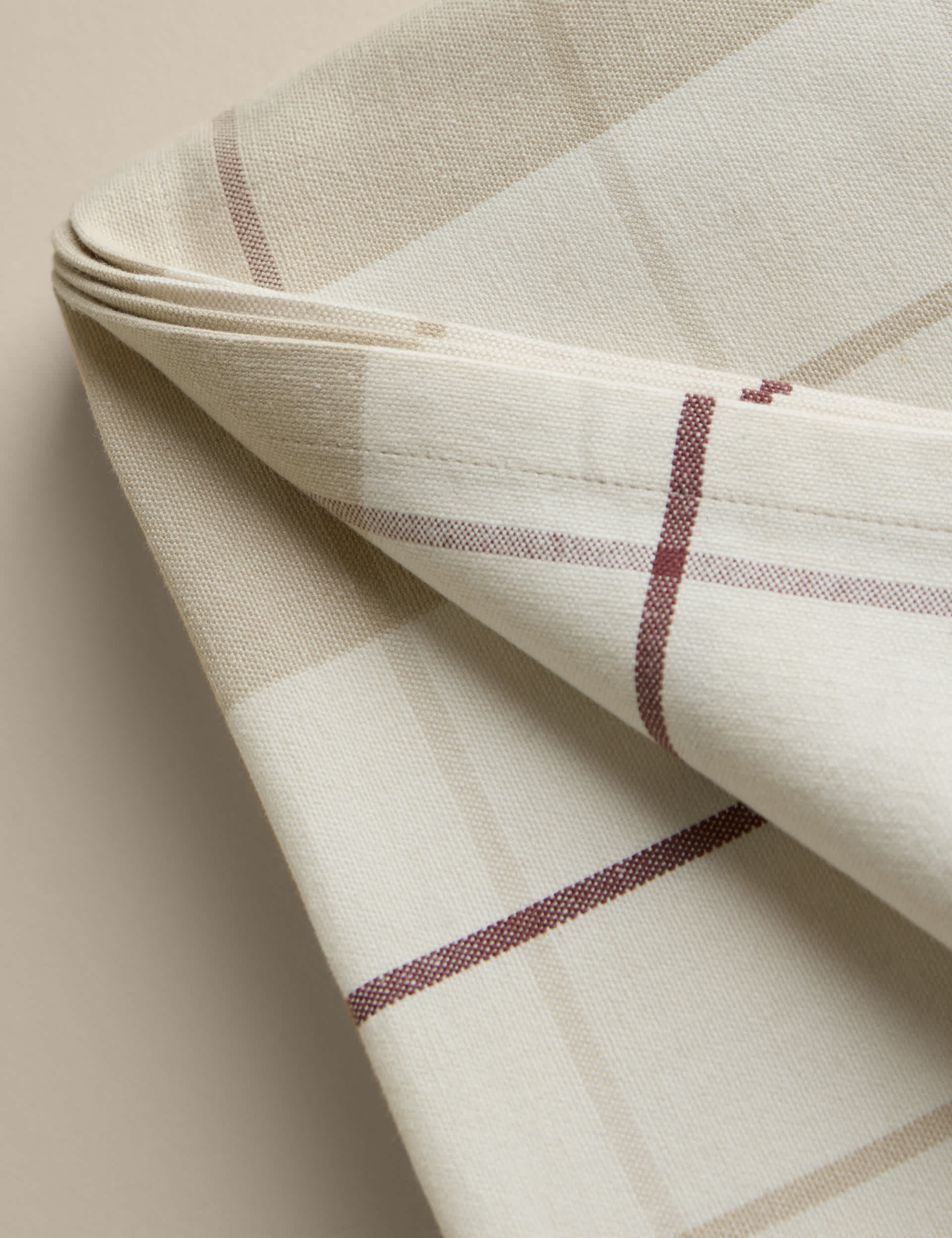 Cotton Rich Checked Tablecloth
