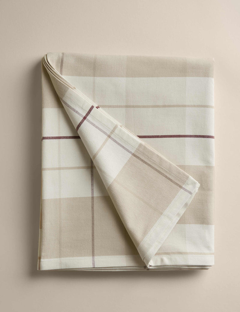 Cotton-rich checked tablecloth 140x230 cm - British product