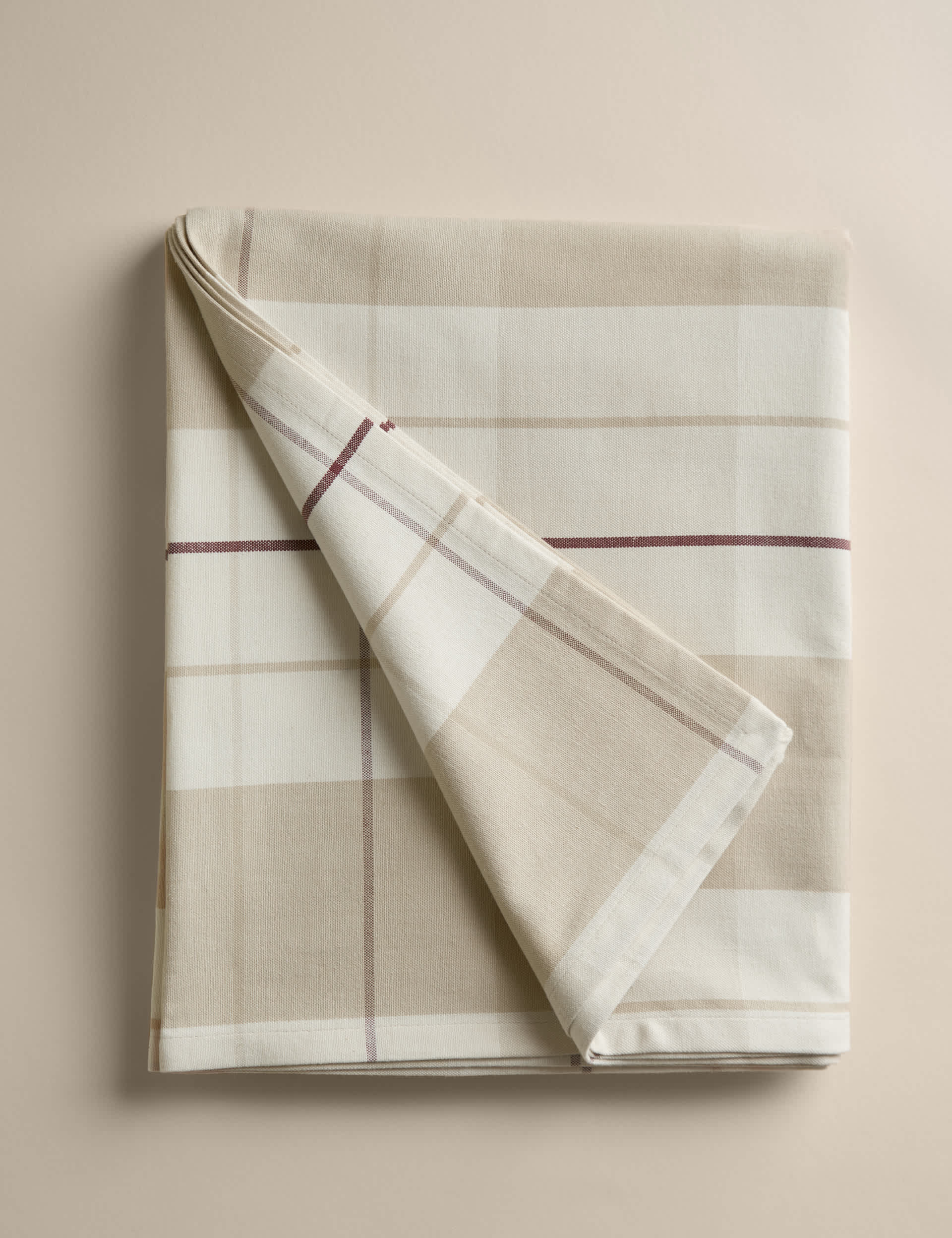 Cotton-rich checked tablecloth 140x230 cm - British product