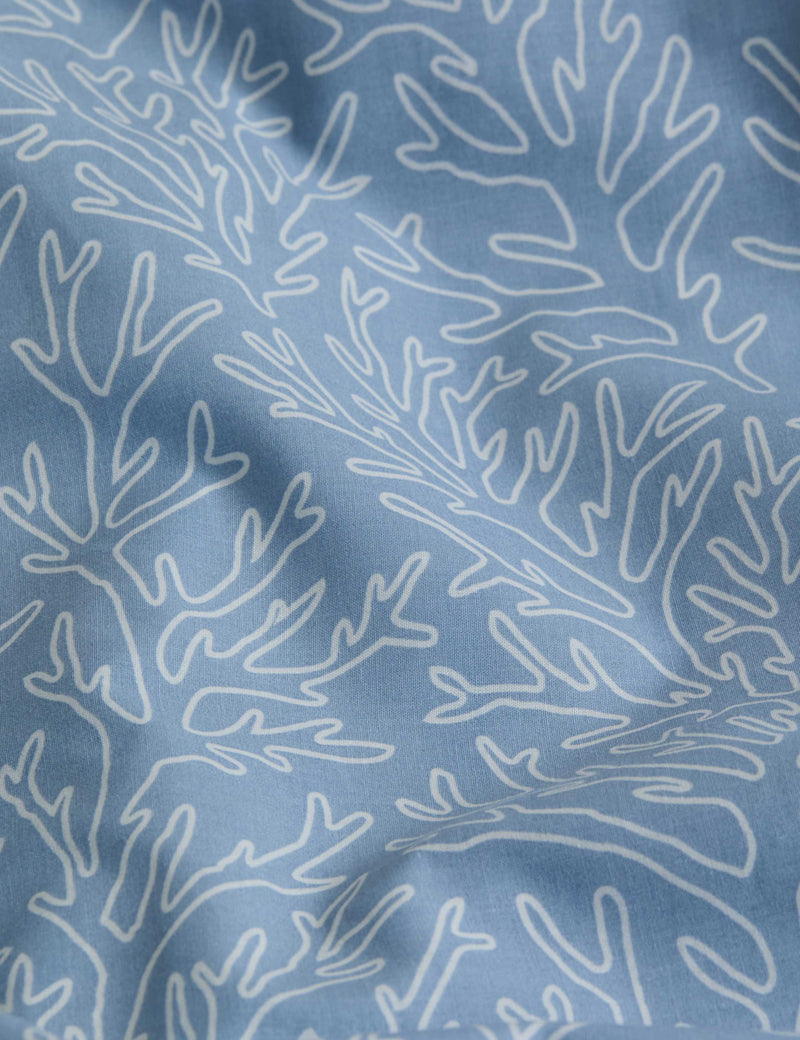 Coral printed cotton rich bedding set, UK version