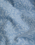 Coral printed cotton rich bedding set, UK version