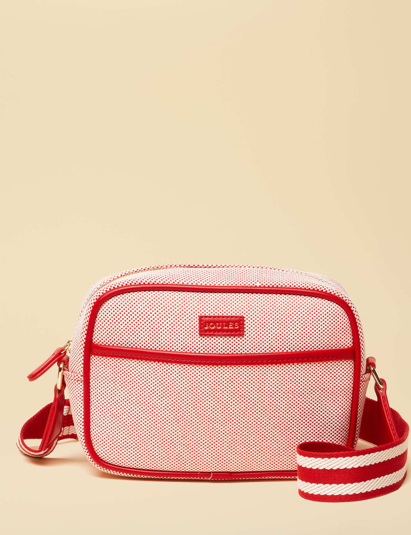 Joules cotton rich cross body bag checked pattern, UK version