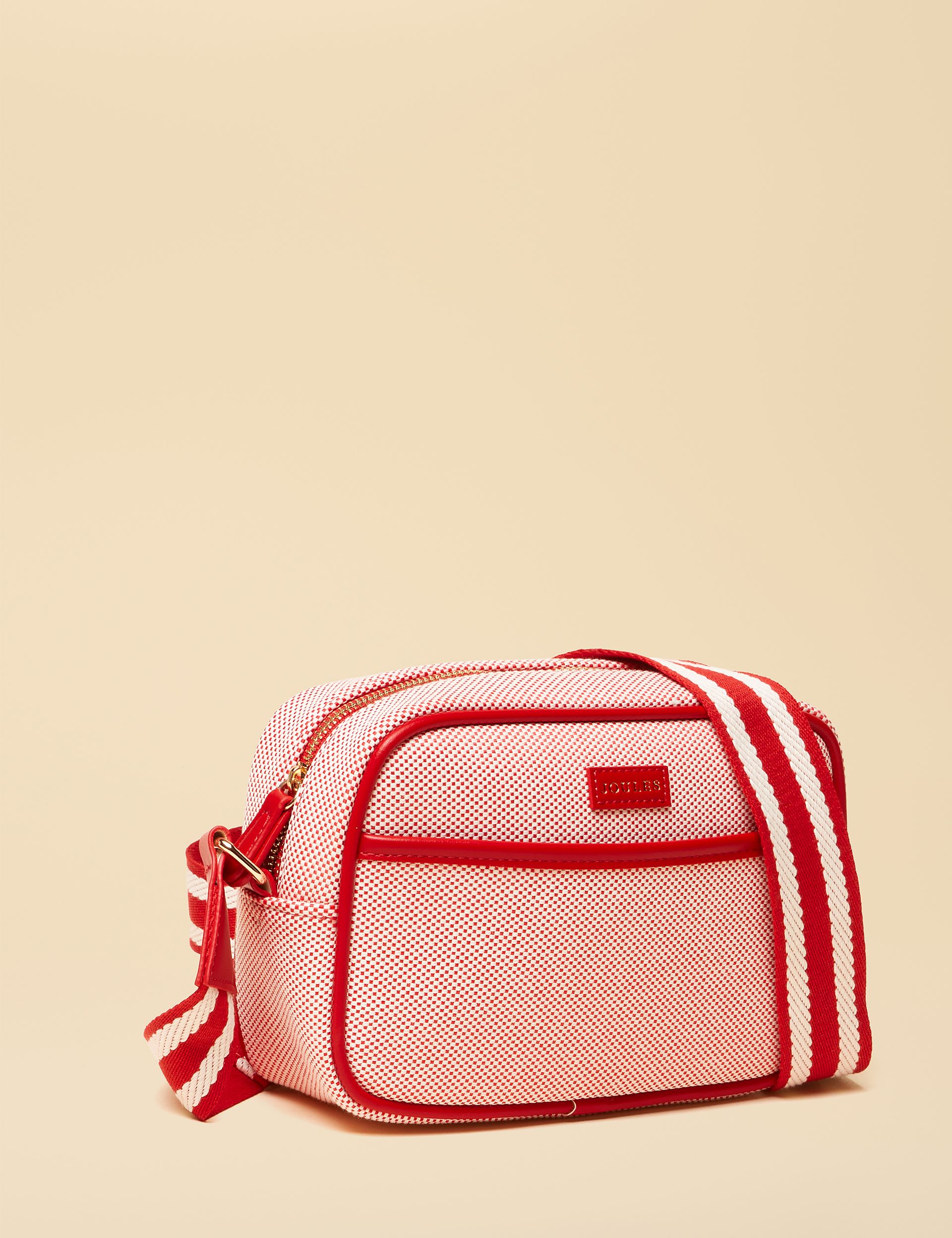 Joules cotton rich cross body bag checked pattern, UK version
