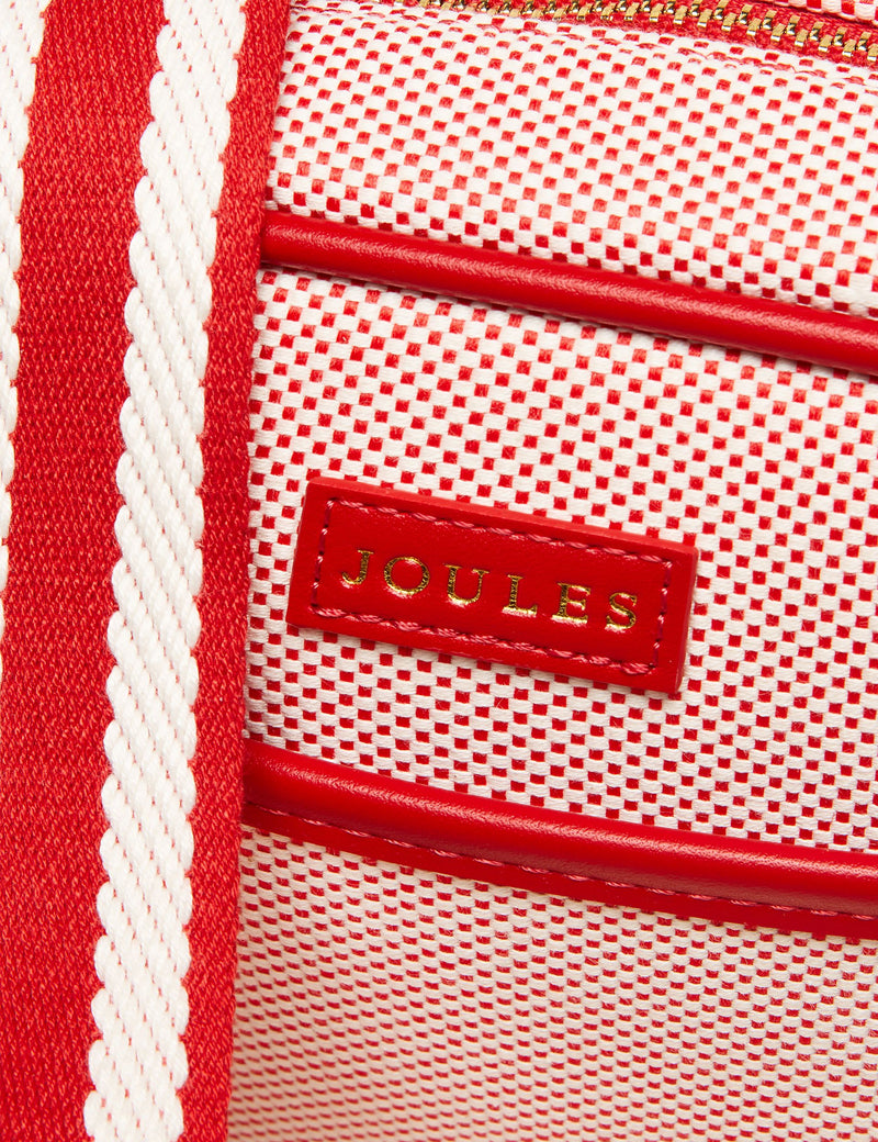 Joules cotton rich cross body bag checked pattern, UK version