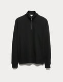 M&S Collection cotton rich half zip sweatshirt - British product
