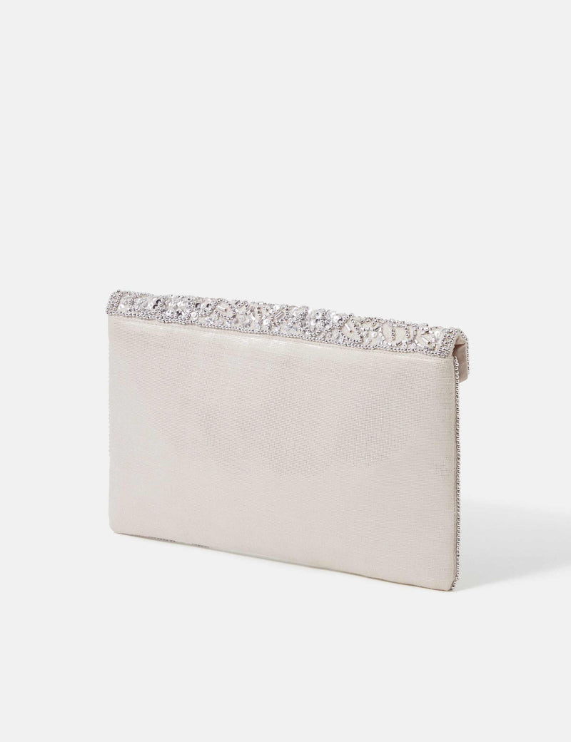 Accessorize embellished chain strap clutch bag, UK version