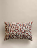 Floral bolster cushion cotton rich blend, 60x40cm (British brand)
