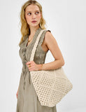 Accessorize macramé shoulder bag cotton rich - British product