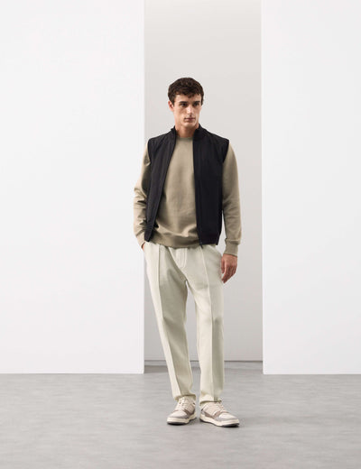 M&S Autograph Baumwollreiche Pintuck Gerade Bein Jogginghose Normale Passform - Jetzt bei McGrocer online kaufen