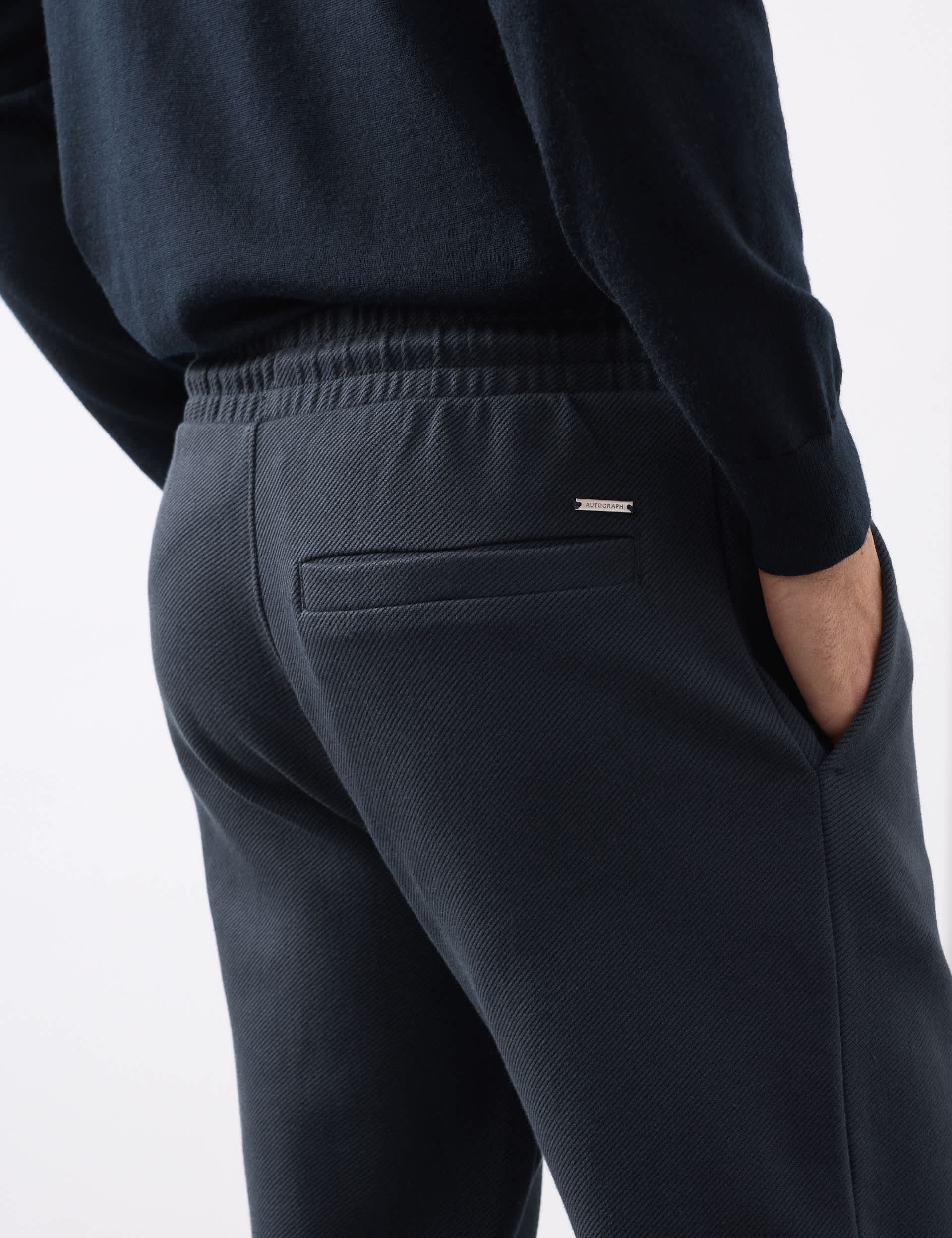 Autograph Cotton Rich Twill Joggers - British product