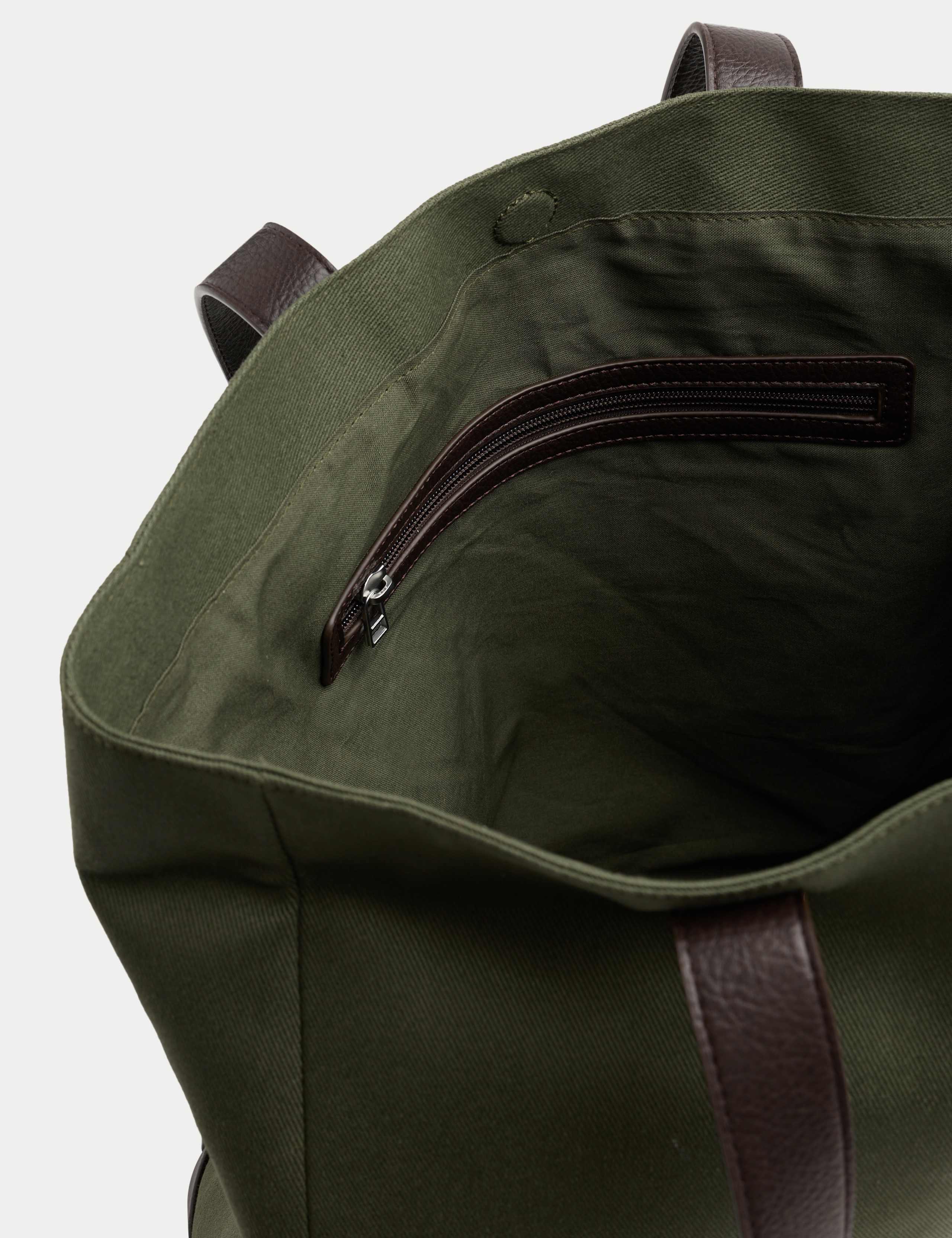 M&S cotton twill tote bag with magnetic closure - British product