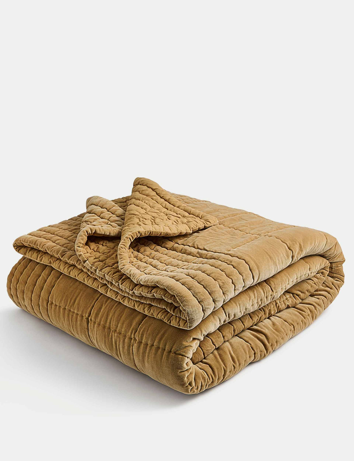 Cotton velvet quilted bedspread - British product