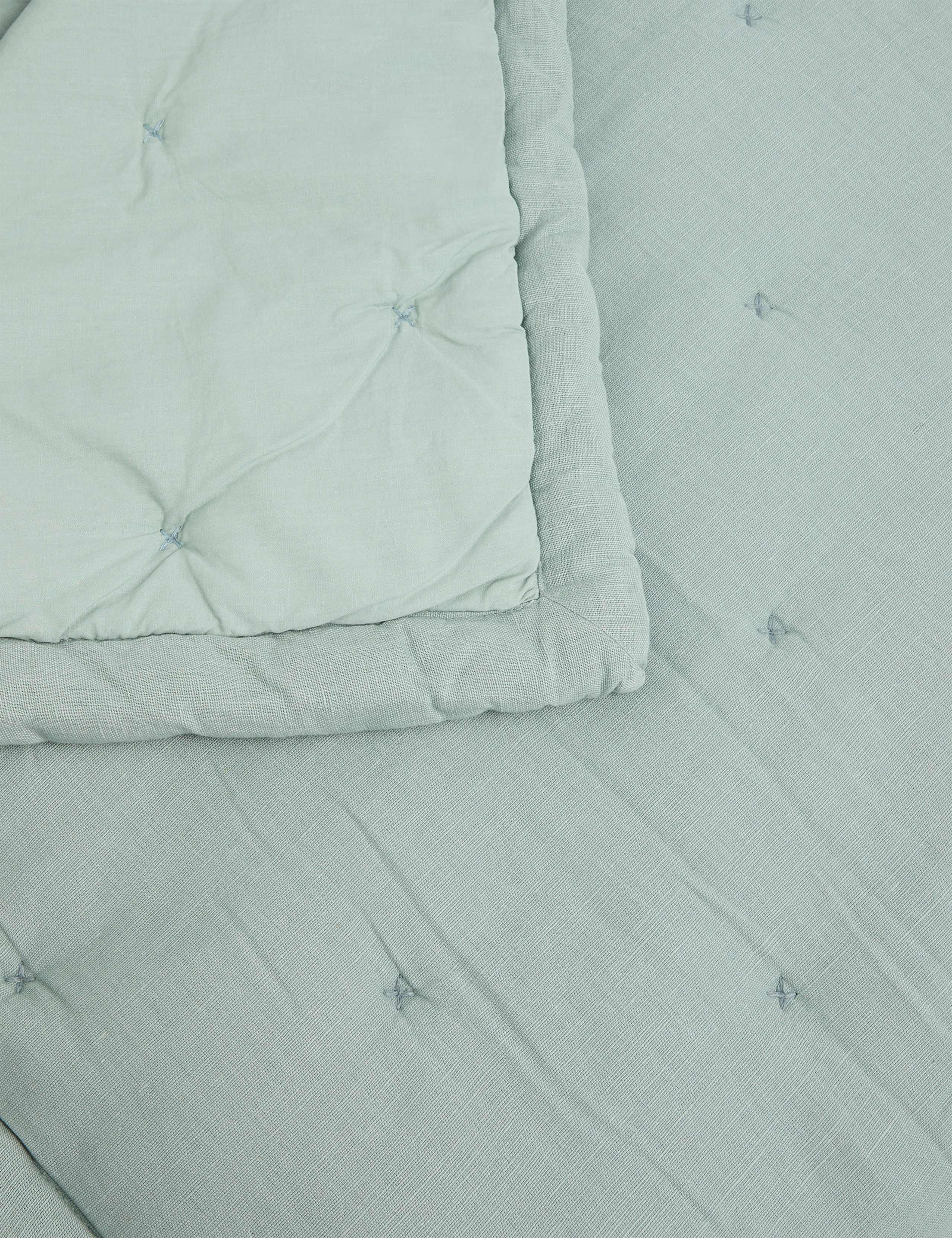 M&S cotton linen bedspread, imported from the UK