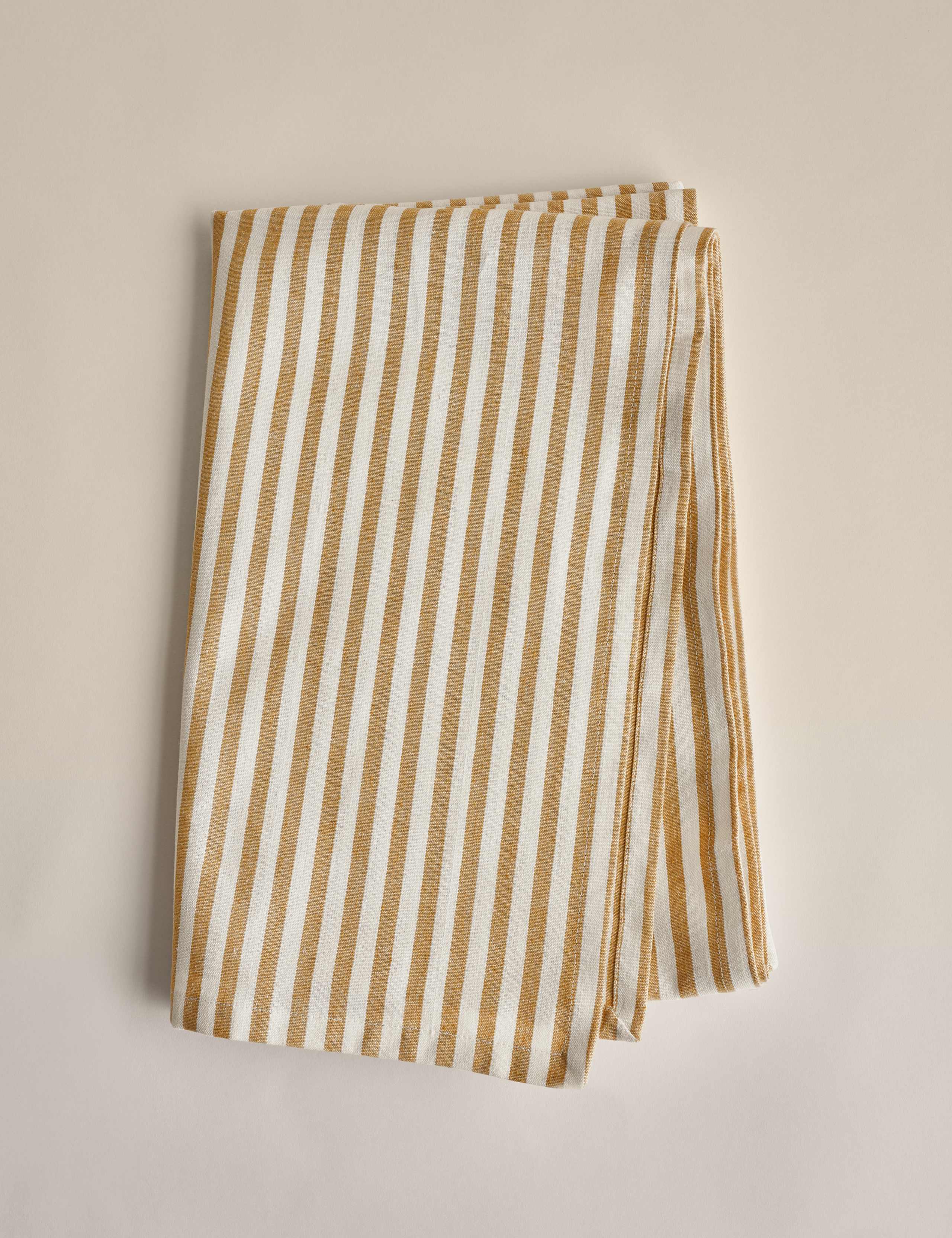 Cotton linen striped tablecloth 230x140cm - British product