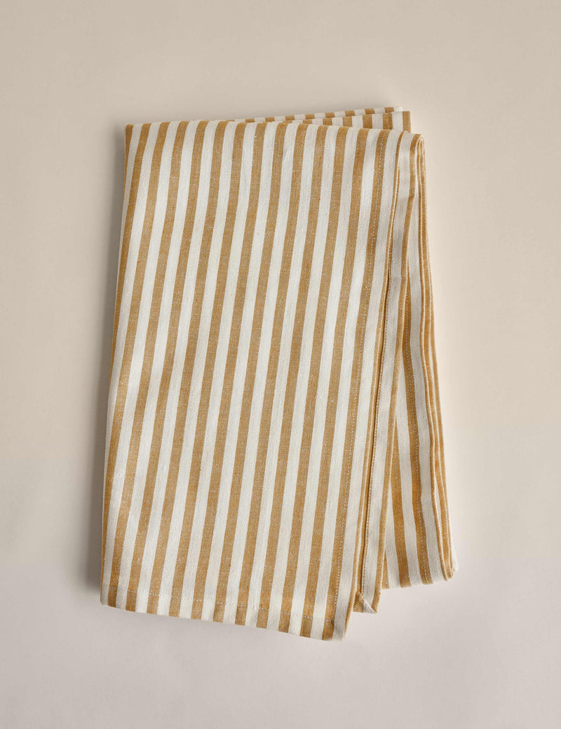 Cotton linen striped tablecloth 230x140cm - British product