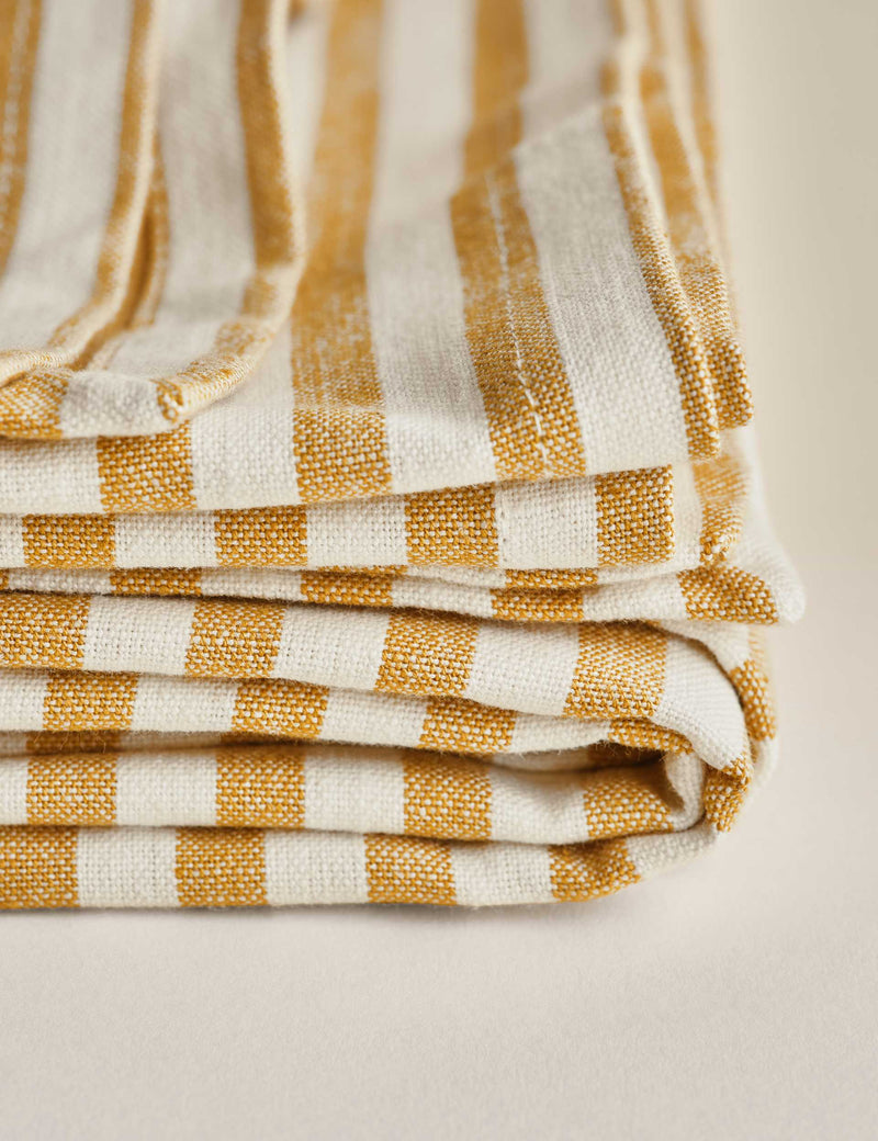 Cotton linen striped tablecloth 230x140cm - British product