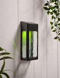Crackle solar wall light with crackle glass, imported from the UK