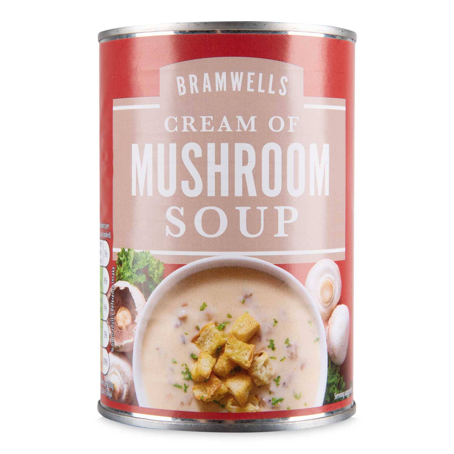 Cream of mushroom soup 400g can, imported from the UK