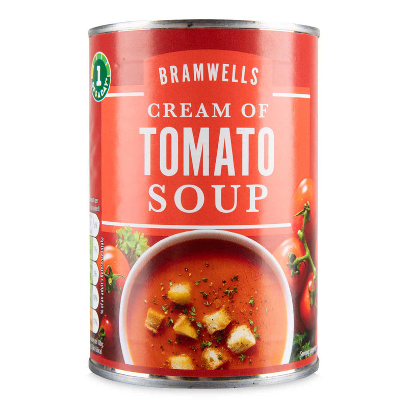 Cream of tomato soup, peanut free, imported from the UK