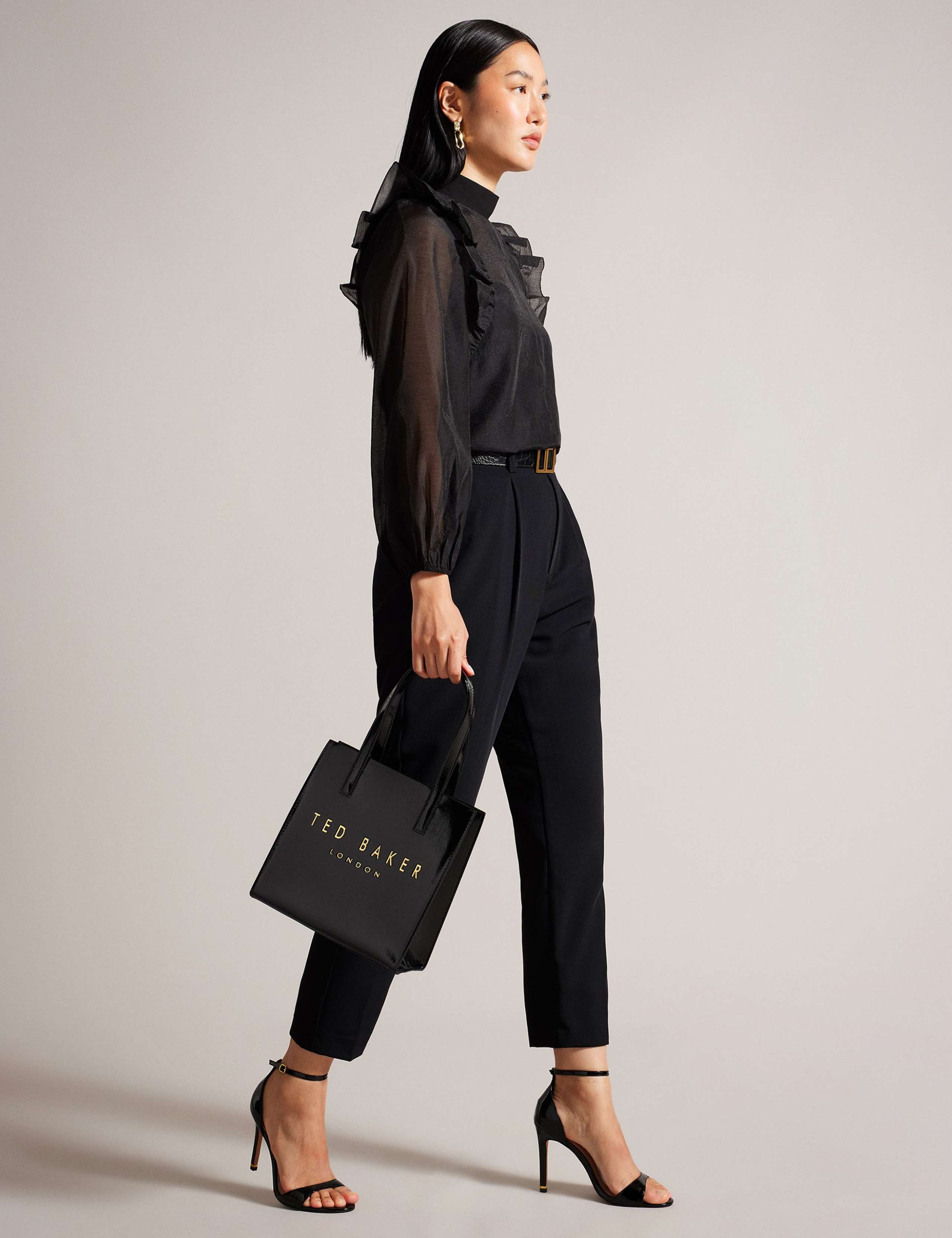 Ted Baker Crinion patent small tote bag (British brand)