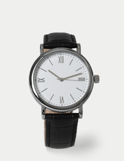 M&S Croc Leather Classic Watch- Buy online at McGrocer