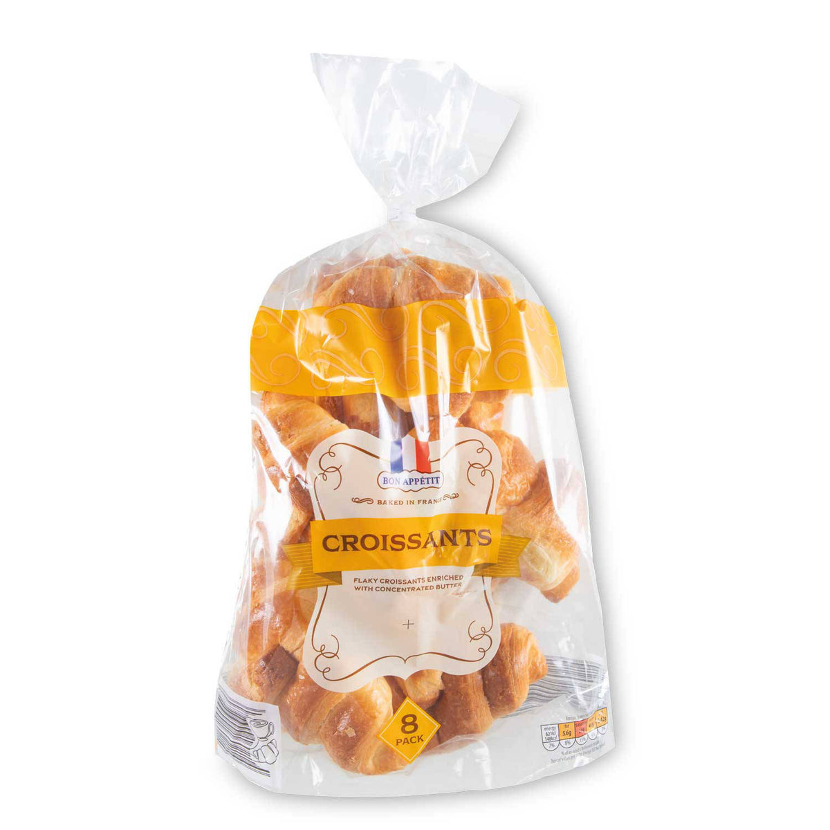 Flaky croissants 320g pack of 8, imported from the UK